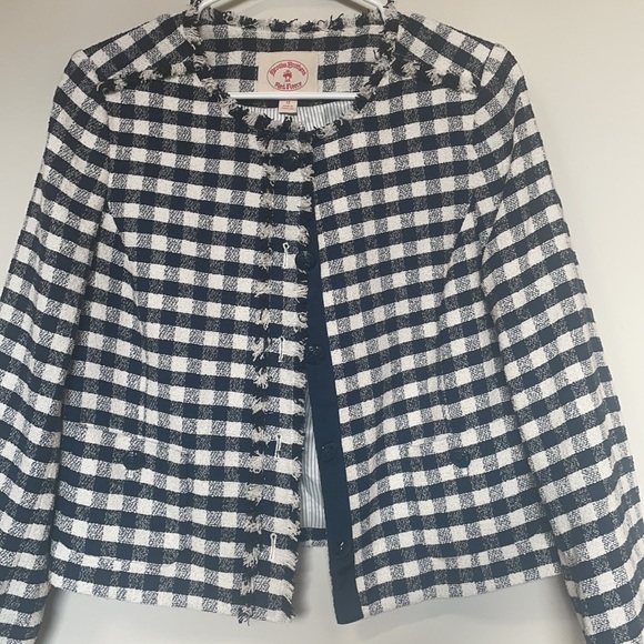 Brooks Brothers Jackets & Blazers - Brooks Brothers blue white tweed checker blazer